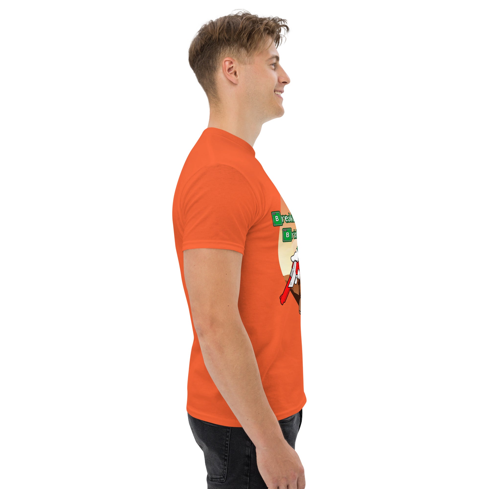 T-Shirt Unisex Stampata 100% Cotone – Confortevole – Design Mario Breaking Bricks-Biiply