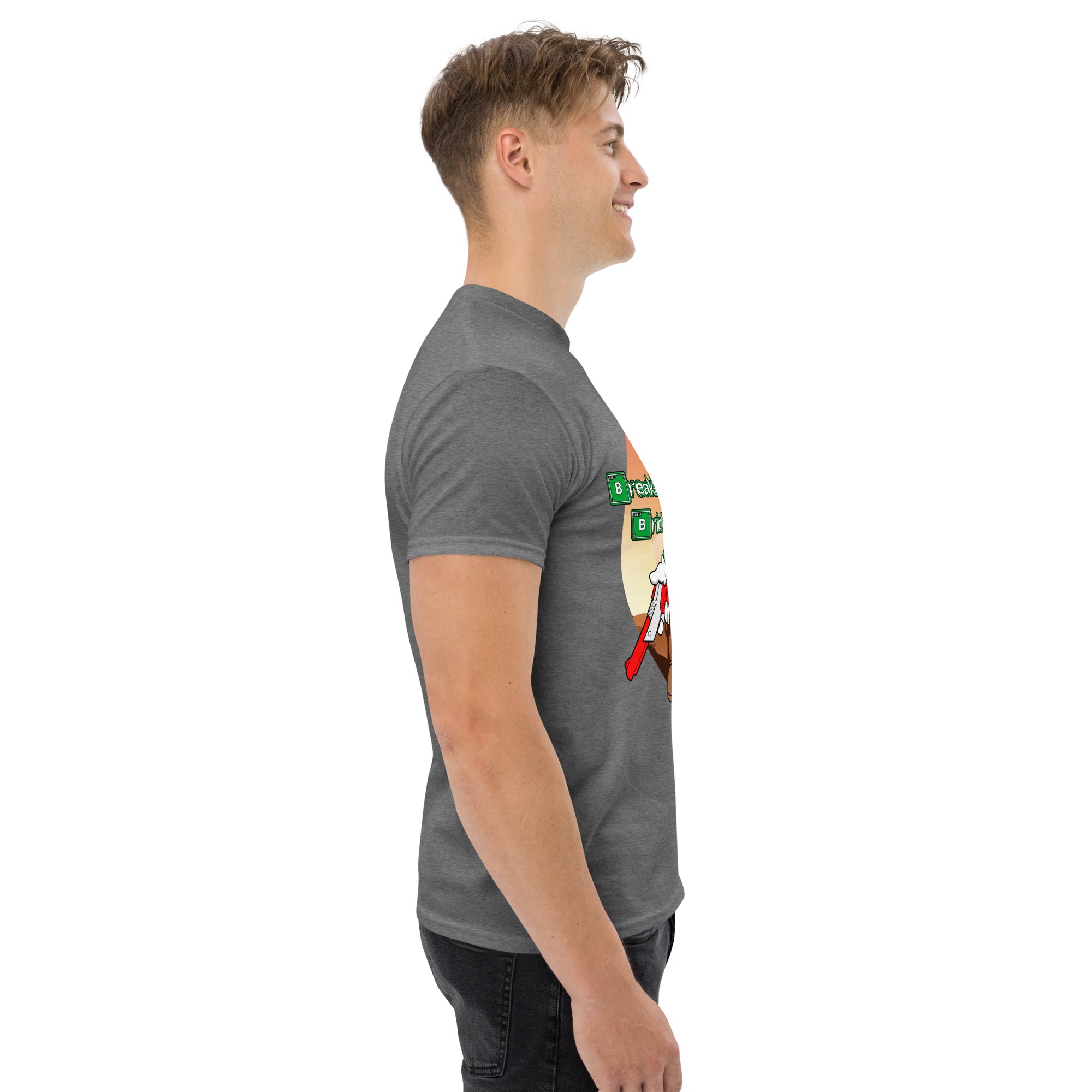 T-Shirt Unisex Stampata 100% Cotone – Confortevole – Design Mario Breaking Bricks-Biiply