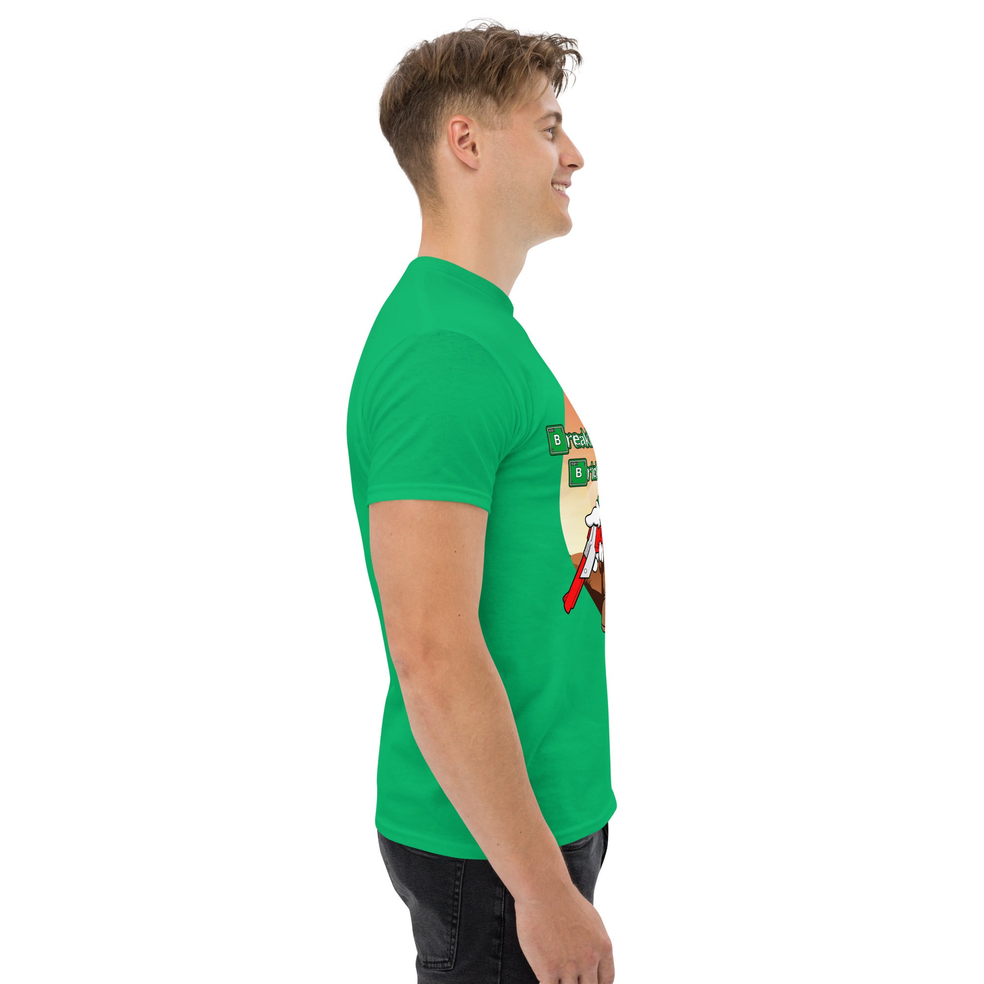T-Shirt Unisex Stampata 100% Cotone – Confortevole – Design Mario Breaking Bricks-Biiply