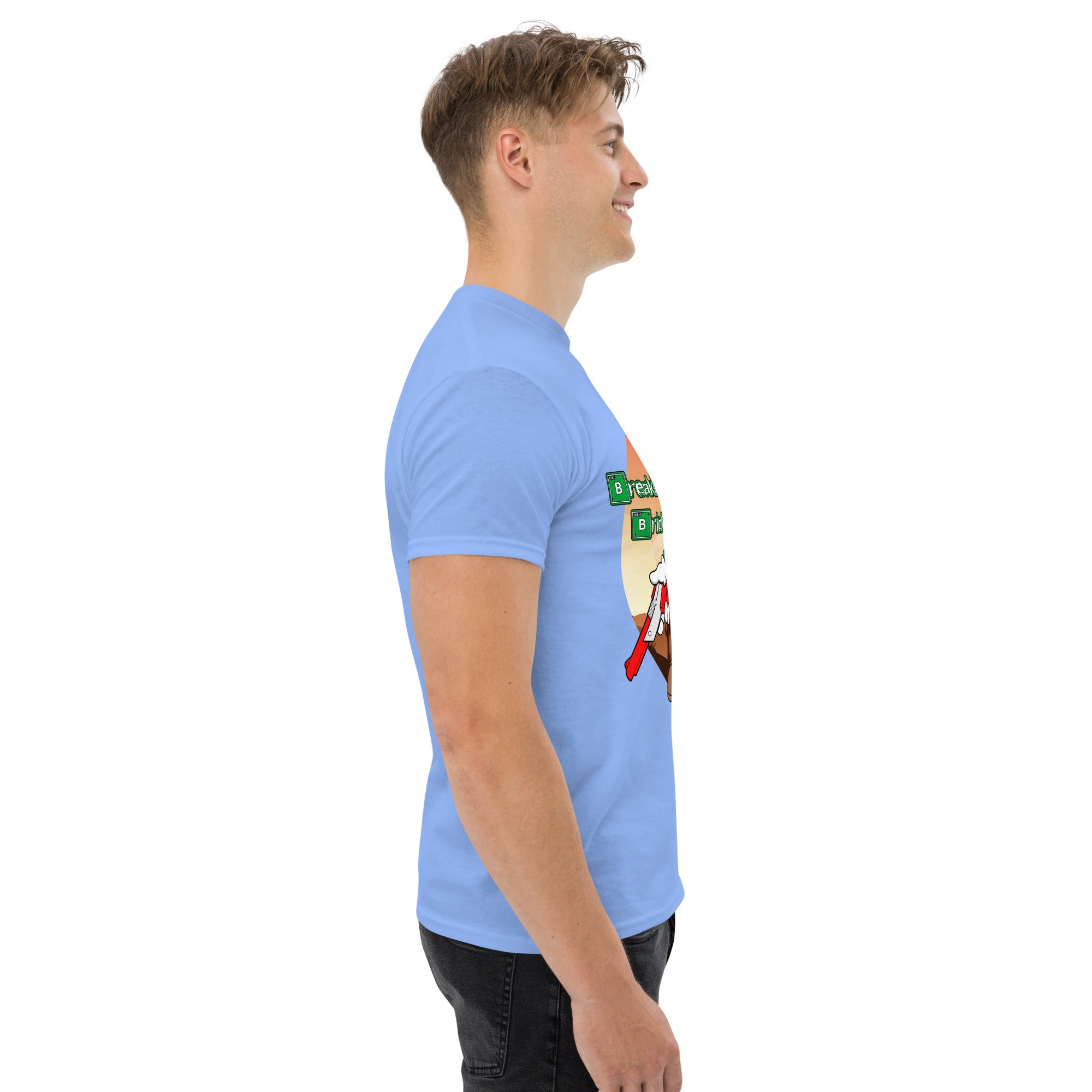 T-Shirt Unisex Stampata 100% Cotone – Confortevole – Design Mario Breaking Bricks-Biiply
