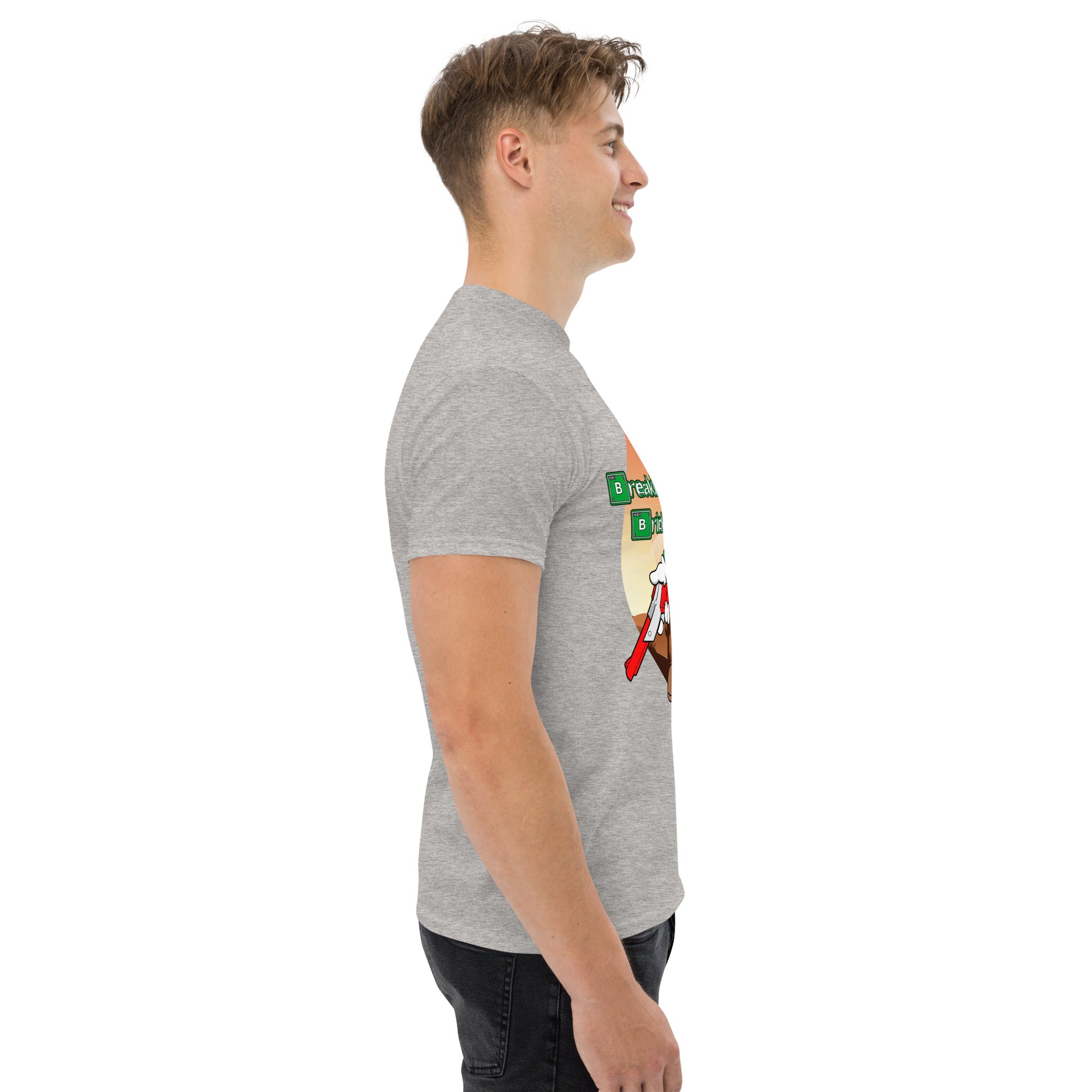 T-Shirt Unisex Stampata 100% Cotone – Confortevole – Design Mario Breaking Bricks-Biiply