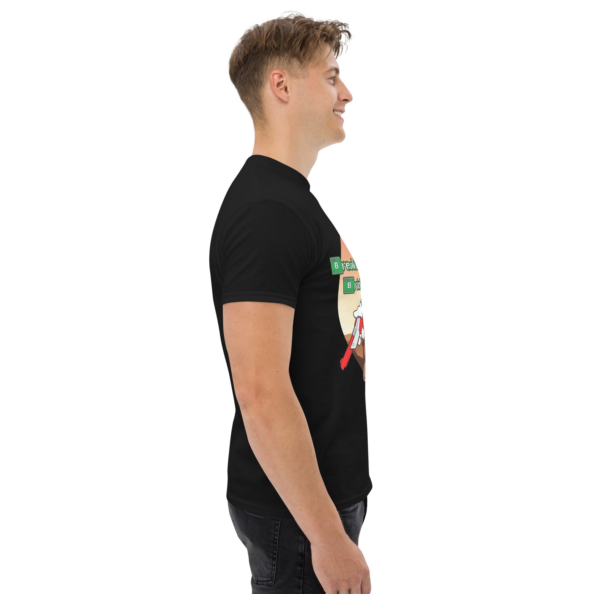 T-Shirt Unisex Stampata 100% Cotone – Confortevole – Design Mario Breaking Bricks-Biiply