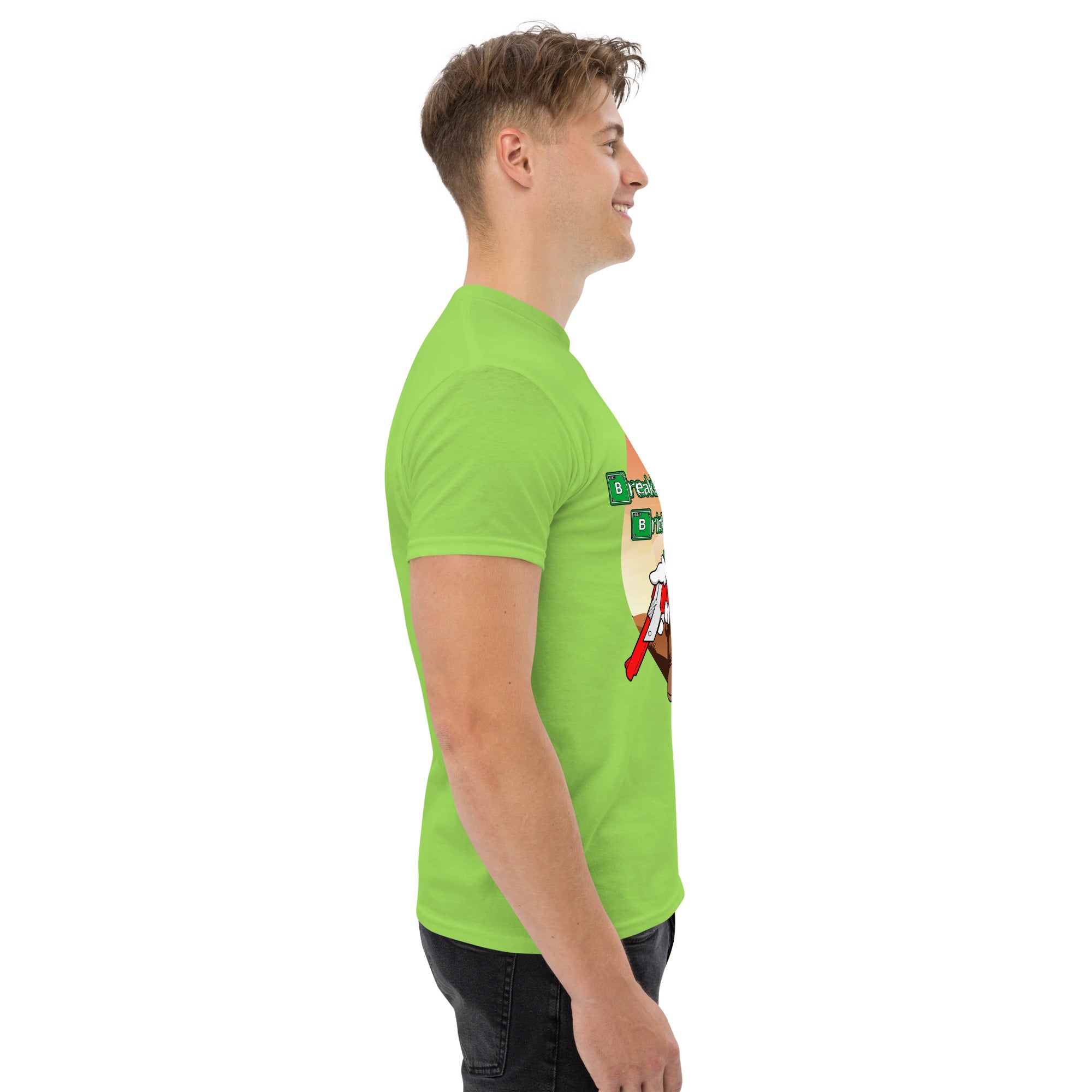 T-Shirt Unisex Stampata 100% Cotone – Confortevole – Design Mario Breaking Bricks-Biiply