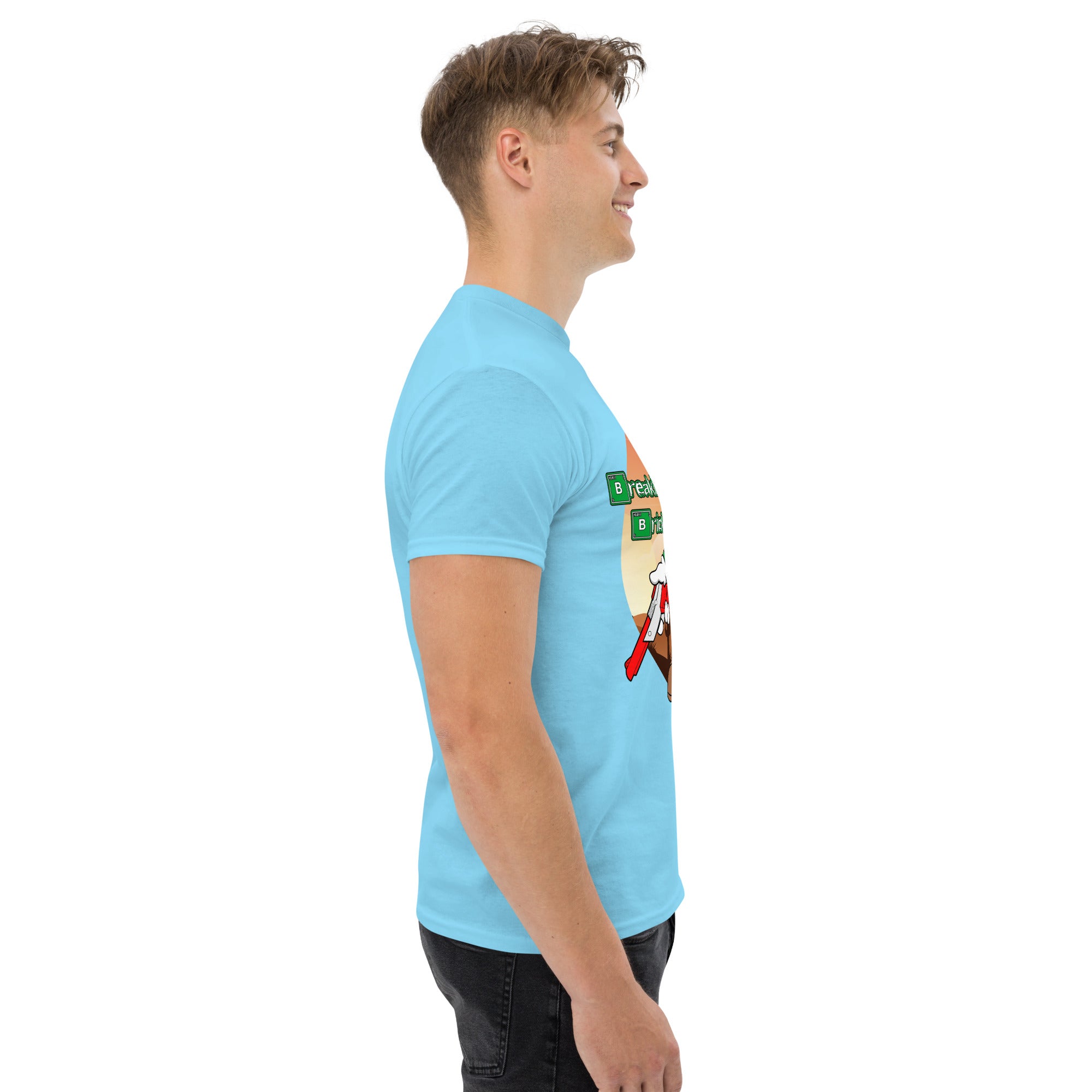 T-Shirt Unisex Stampata 100% Cotone – Confortevole – Design Mario Breaking Bricks-Biiply