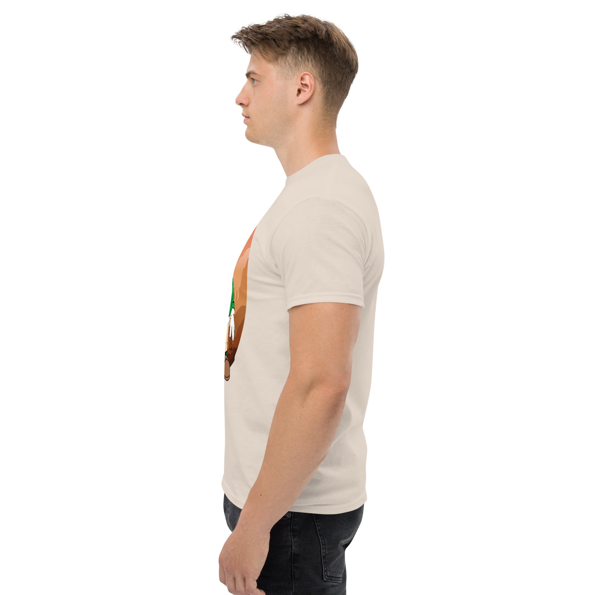 T-Shirt Unisex Stampata 100% Cotone – Confortevole – Design Mario Breaking Bricks-Biiply
