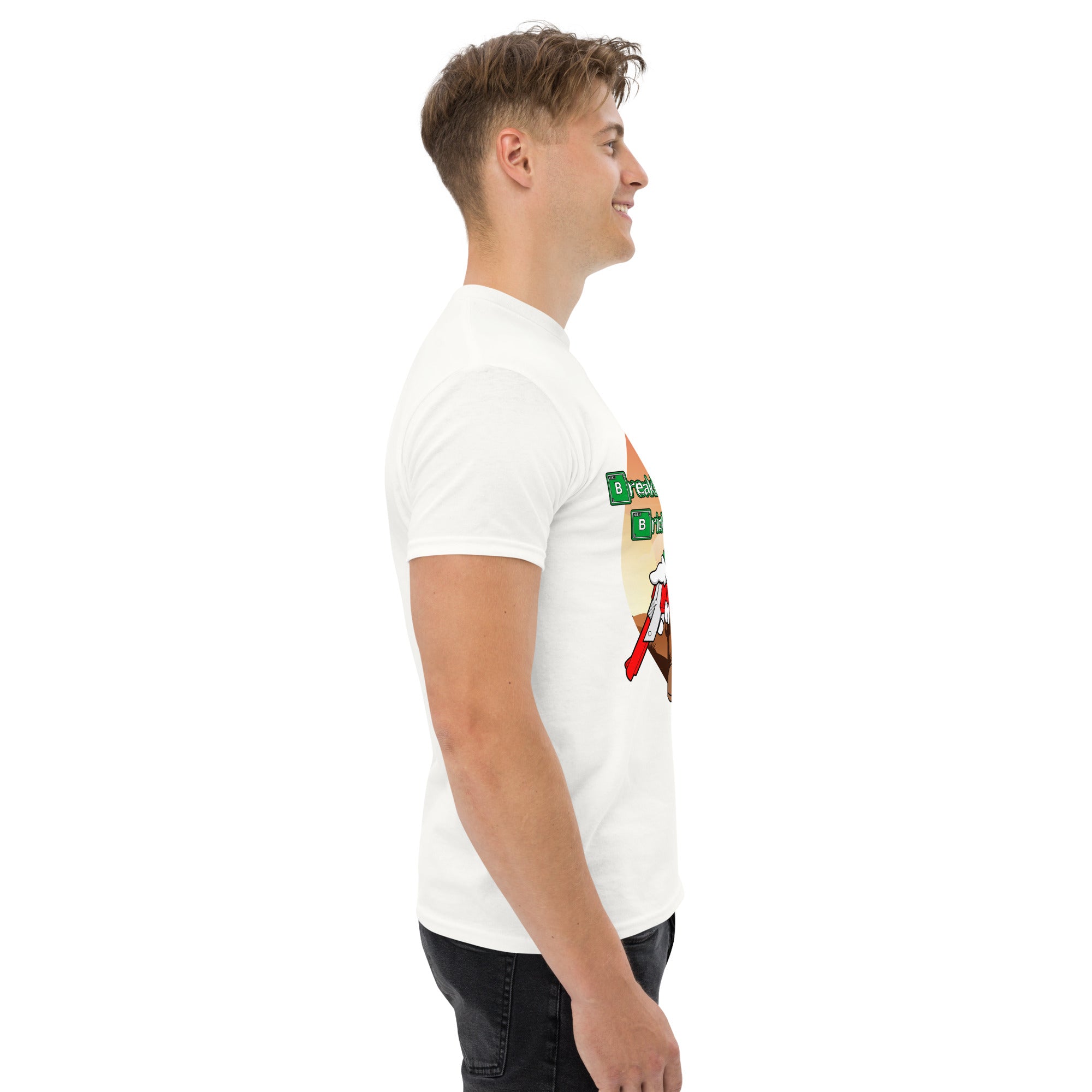 T-Shirt Unisex Stampata 100% Cotone – Confortevole – Design Mario Breaking Bricks-Biiply