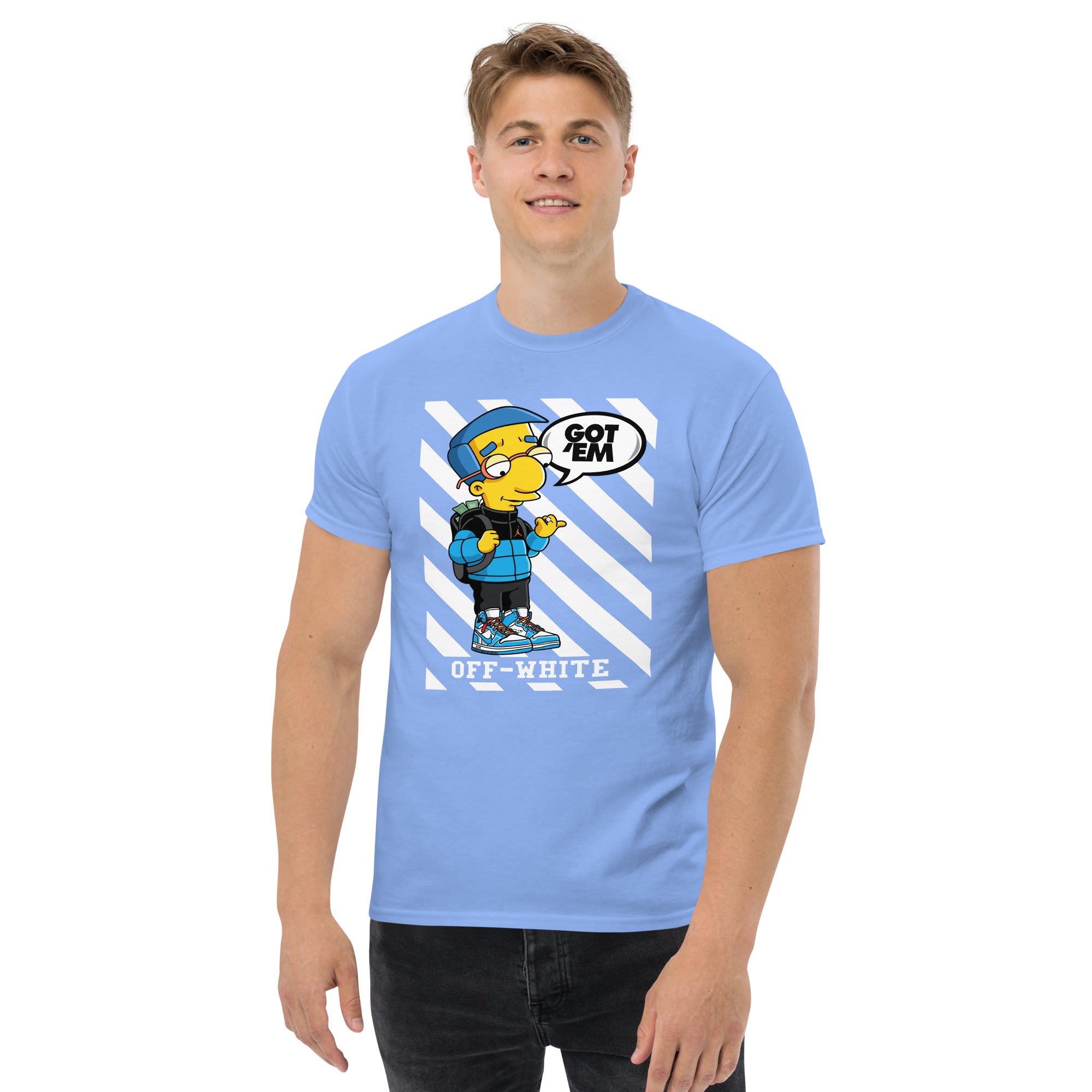 T-Shirt Unisex Stampata 100% Cotone – Confortevole – Design Milhouse got em-Biiply