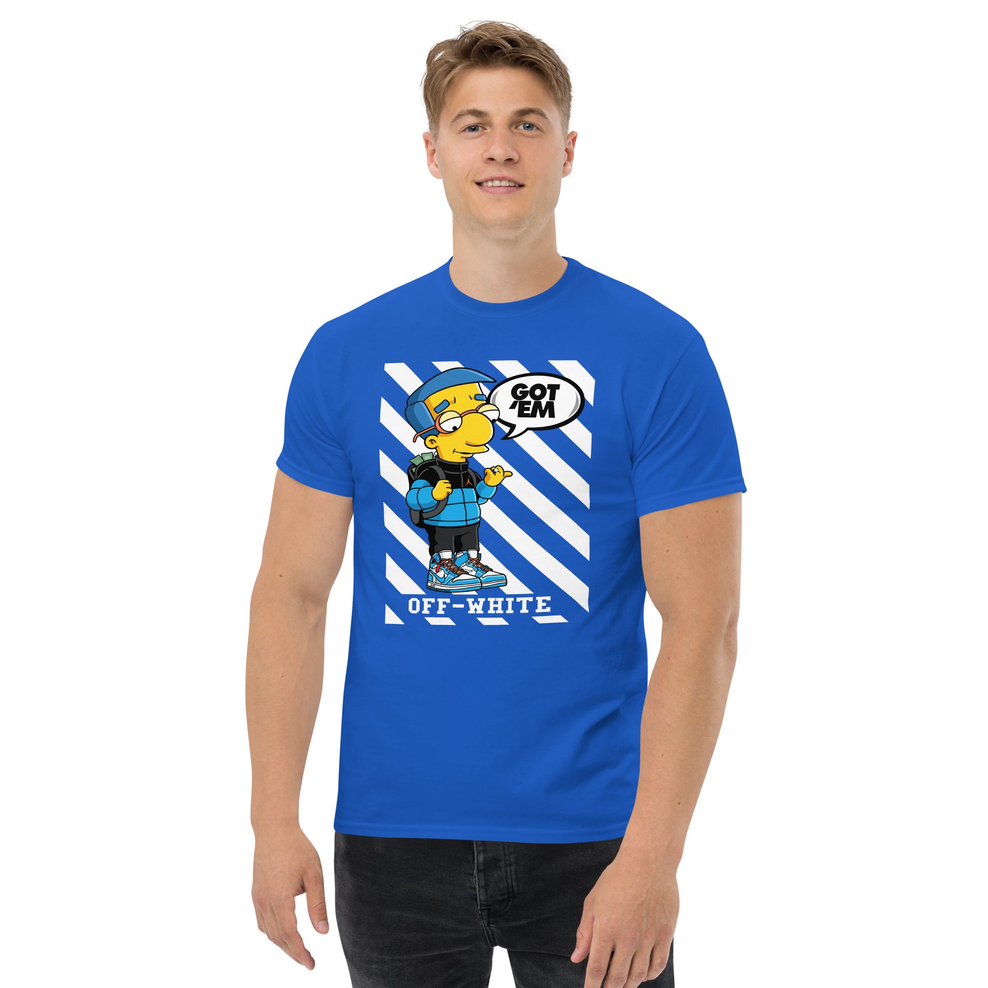 T-Shirt Unisex Stampata 100% Cotone – Confortevole – Design Milhouse got em-Biiply