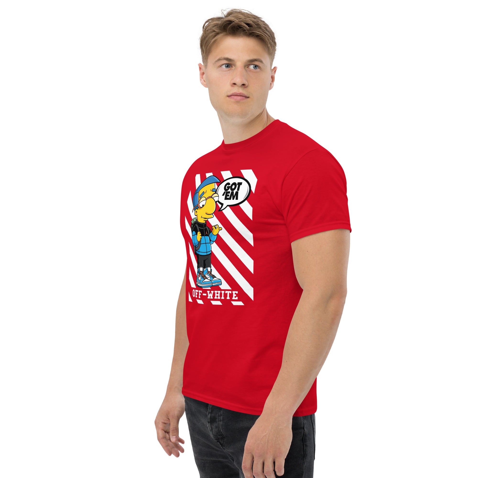 T-Shirt Unisex Stampata 100% Cotone – Confortevole – Design Milhouse got em-Biiply