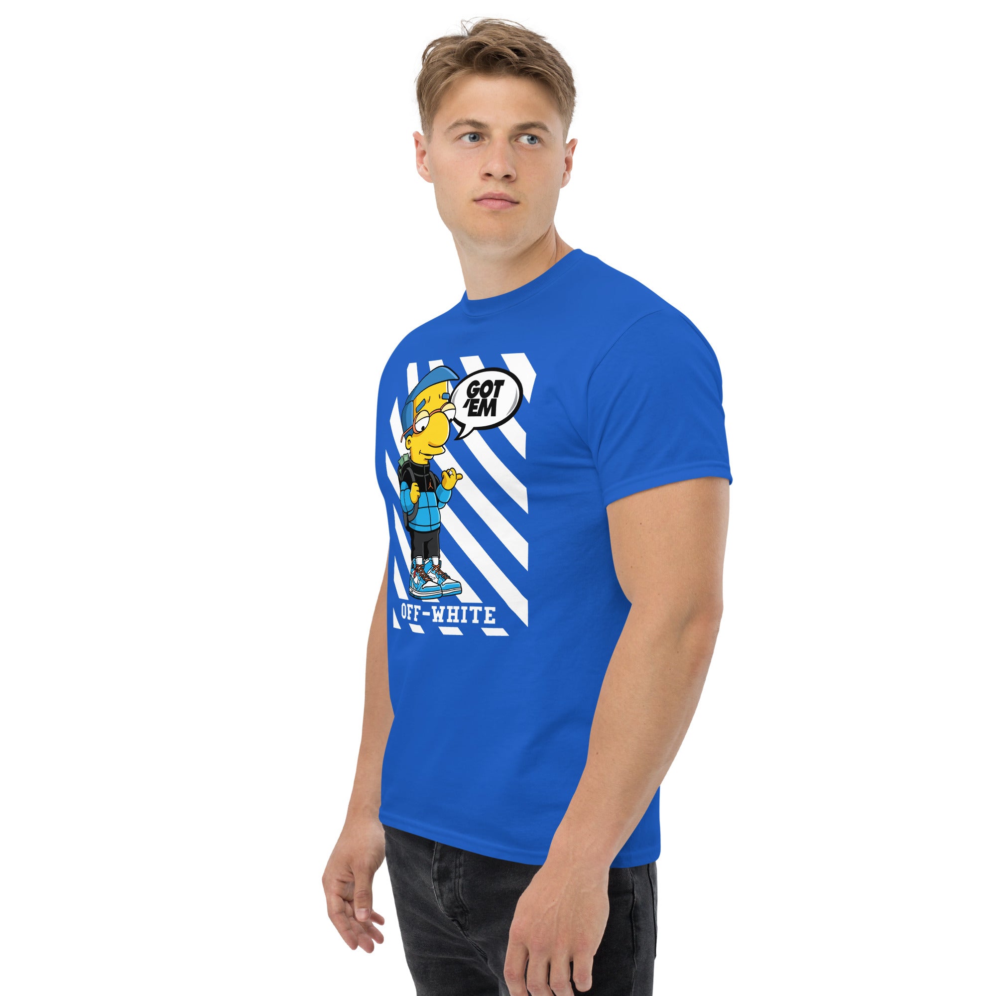 T-Shirt Unisex Stampata 100% Cotone – Confortevole – Design Milhouse got em-Biiply