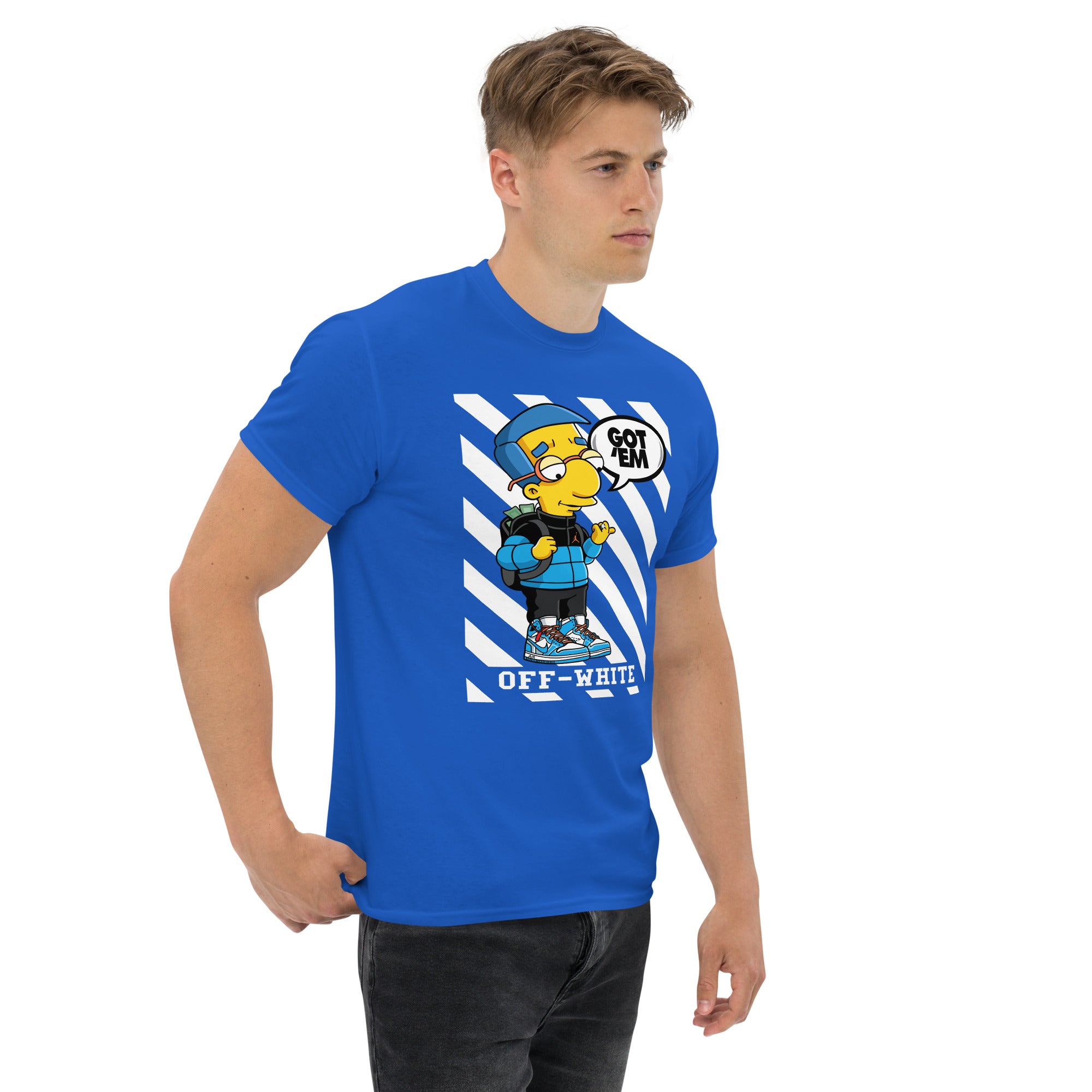 T-Shirt Unisex Stampata 100% Cotone – Confortevole – Design Milhouse got em-Biiply