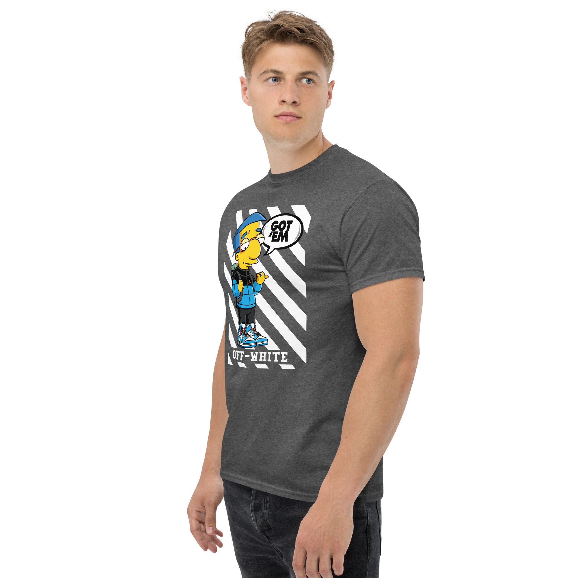 T-Shirt Unisex Stampata 100% Cotone – Confortevole – Design Milhouse got em-Biiply