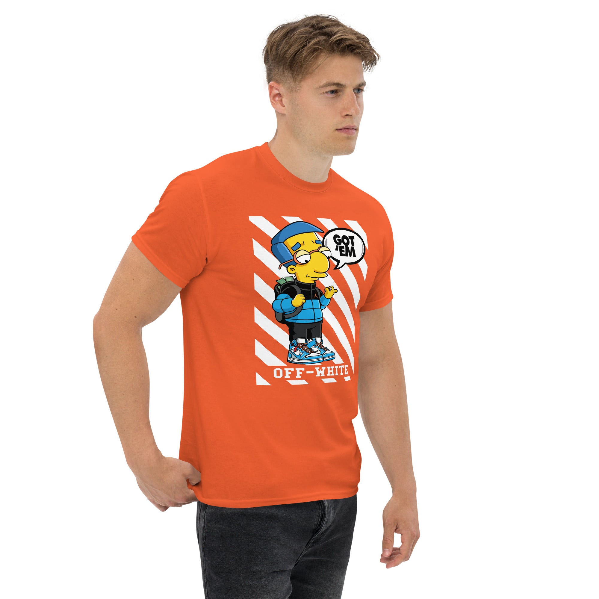 T-Shirt Unisex Stampata 100% Cotone – Confortevole – Design Milhouse got em-Biiply