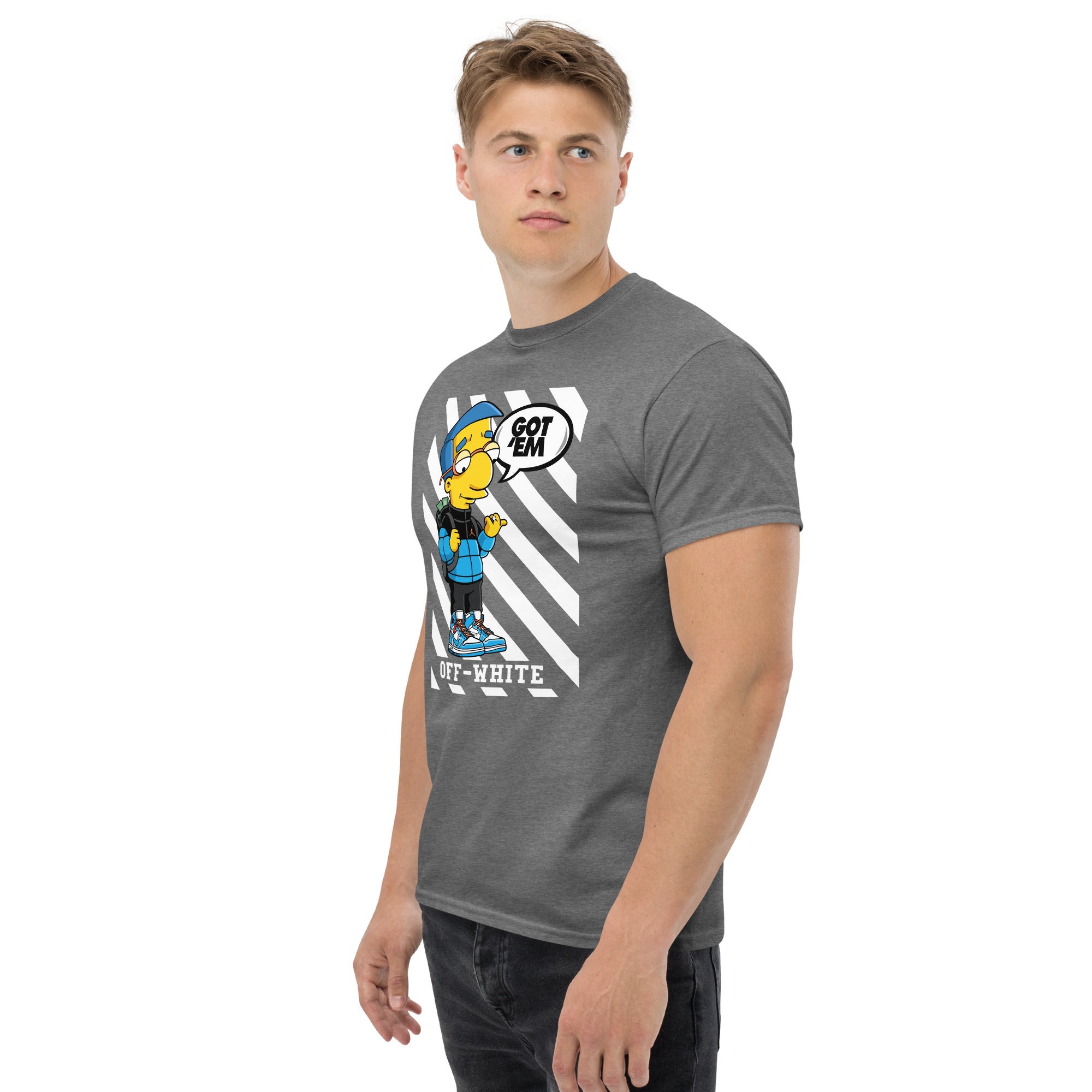 T-Shirt Unisex Stampata 100% Cotone – Confortevole – Design Milhouse got em-Biiply