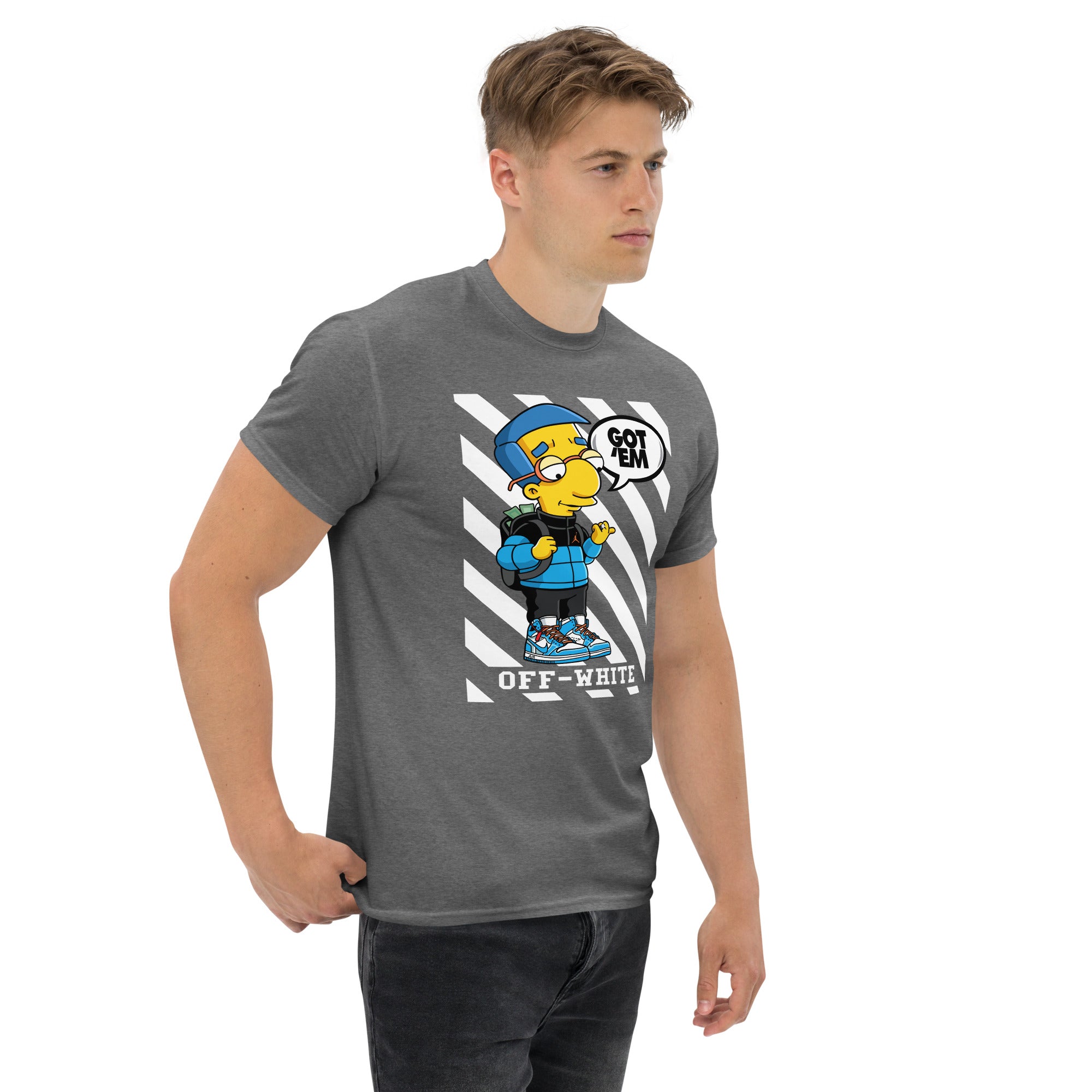 T-Shirt Unisex Stampata 100% Cotone – Confortevole – Design Milhouse got em-Biiply