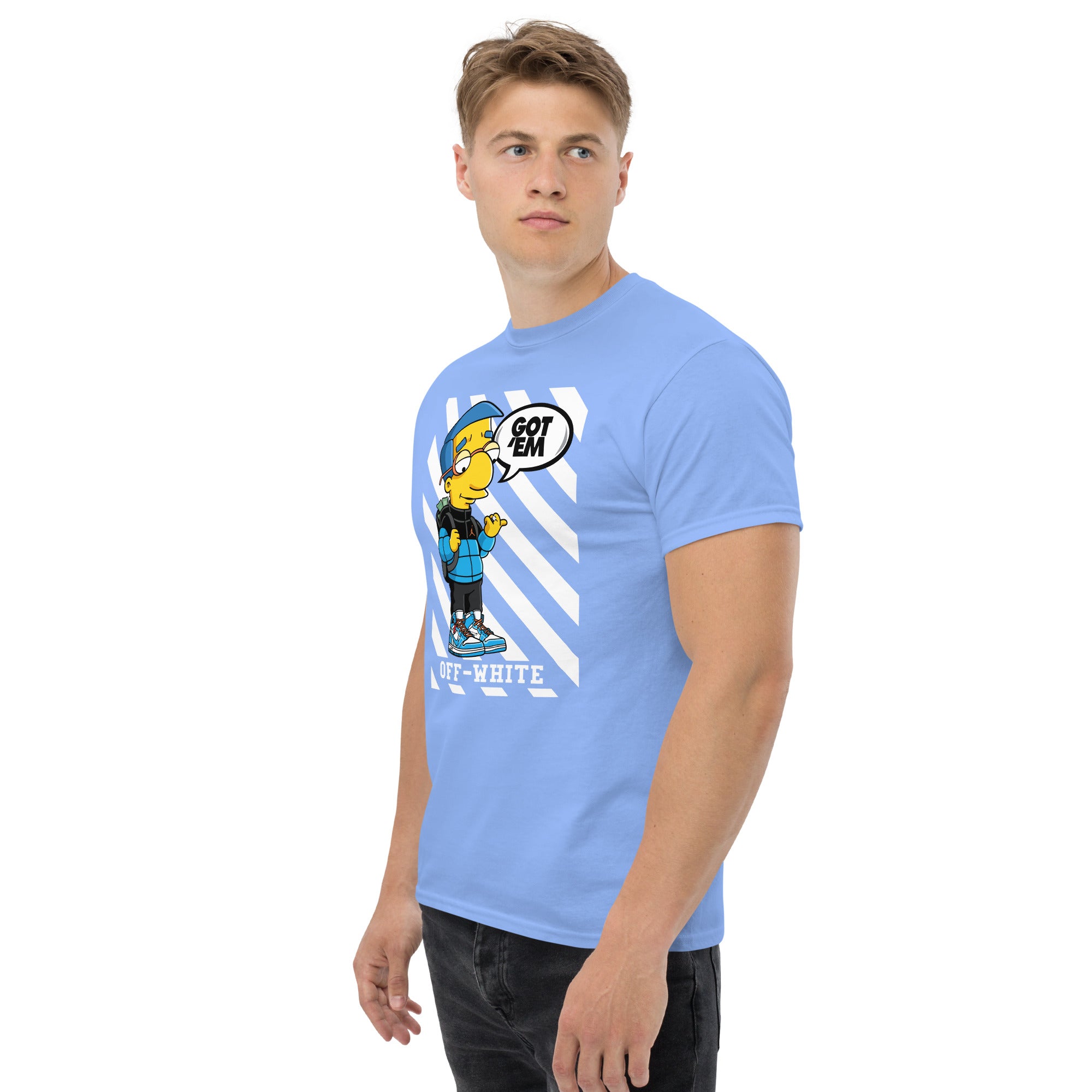 T-Shirt Unisex Stampata 100% Cotone – Confortevole – Design Milhouse got em-Biiply