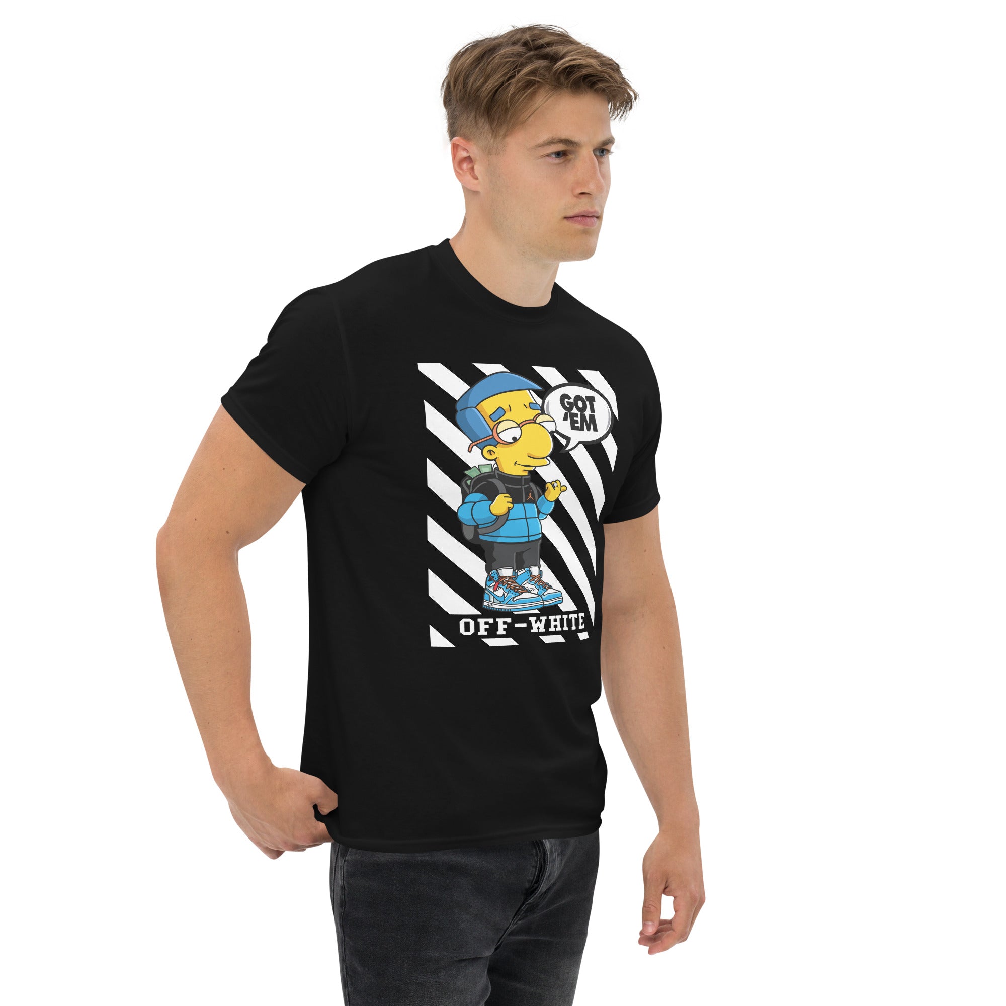 T-Shirt Unisex Stampata 100% Cotone – Confortevole – Design Milhouse got em-Biiply