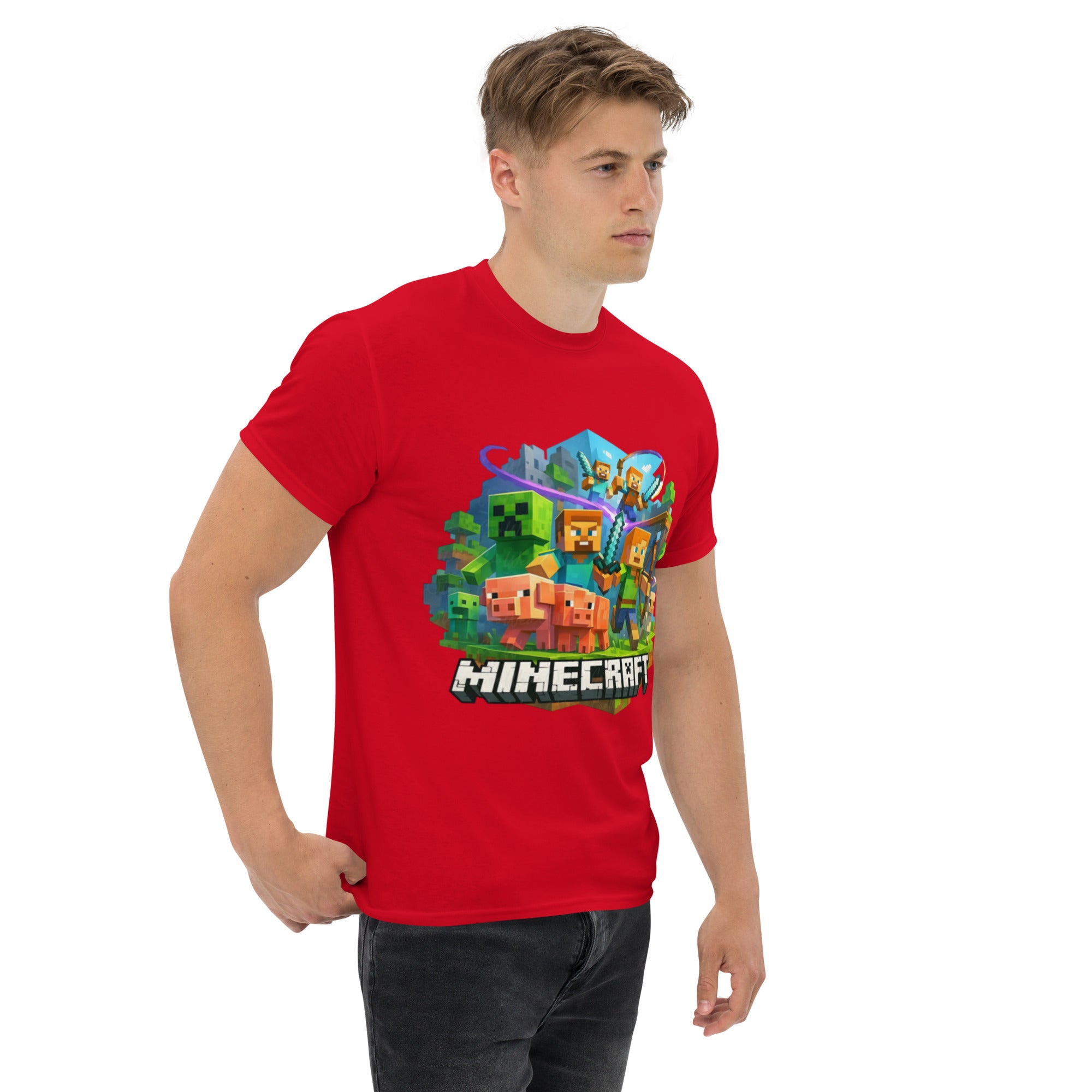 T-Shirt Unisex Stampata 100% Cotone – Confortevole – Design Minecraft-Biiply