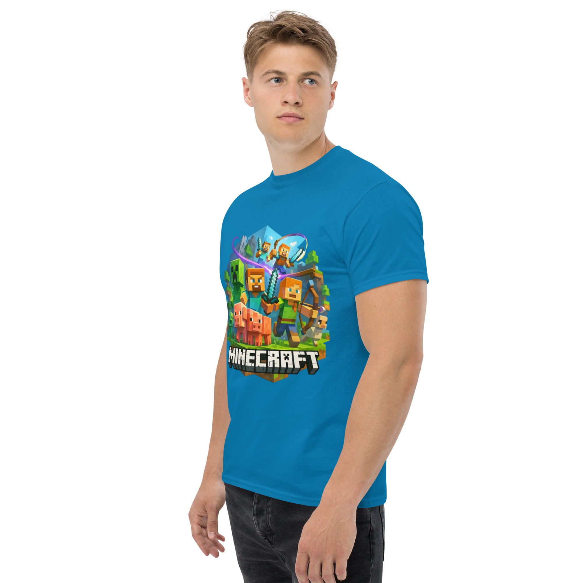 T-Shirt Unisex Stampata 100% Cotone – Confortevole – Design Minecraft-Biiply