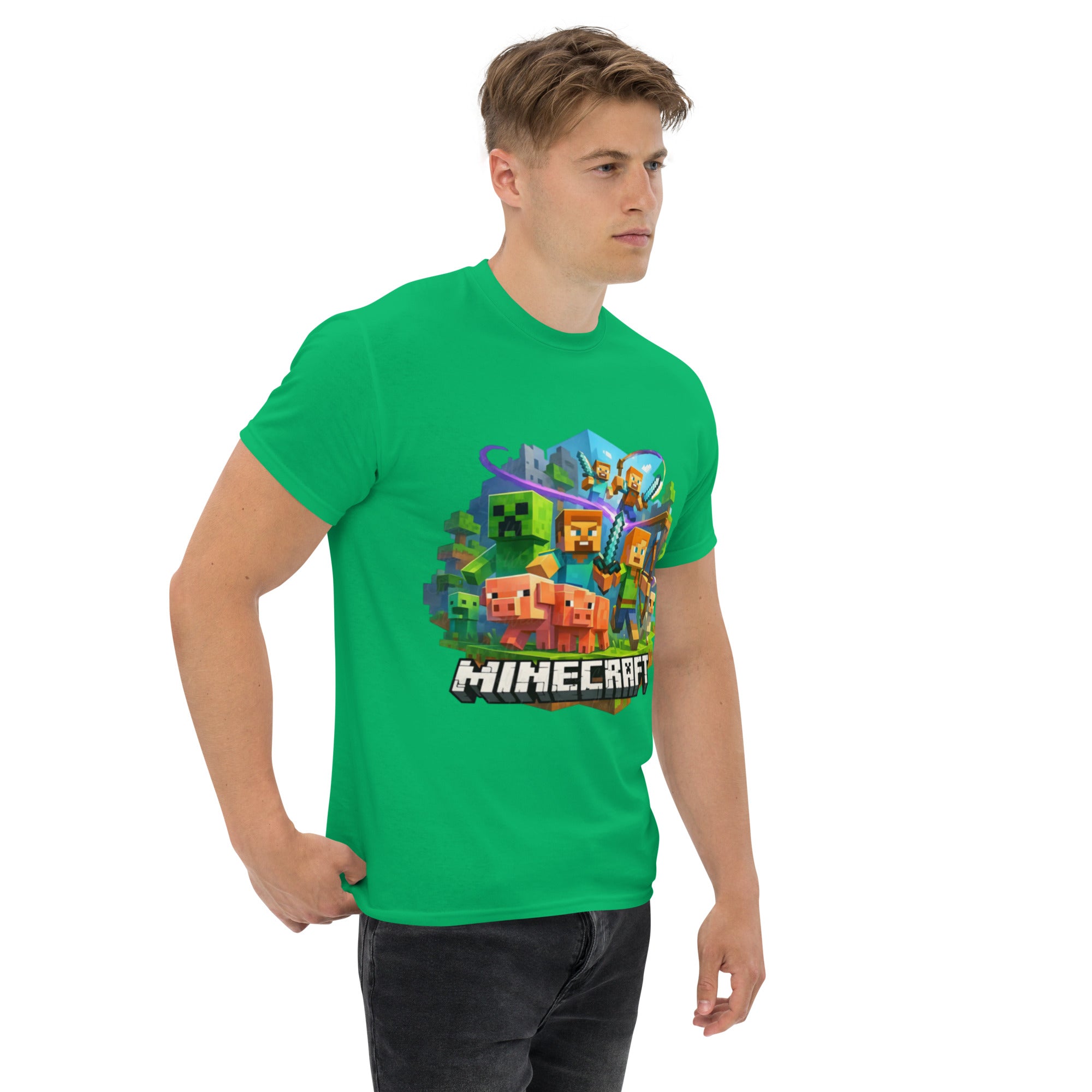 T-Shirt Unisex Stampata 100% Cotone – Confortevole – Design Minecraft-Biiply