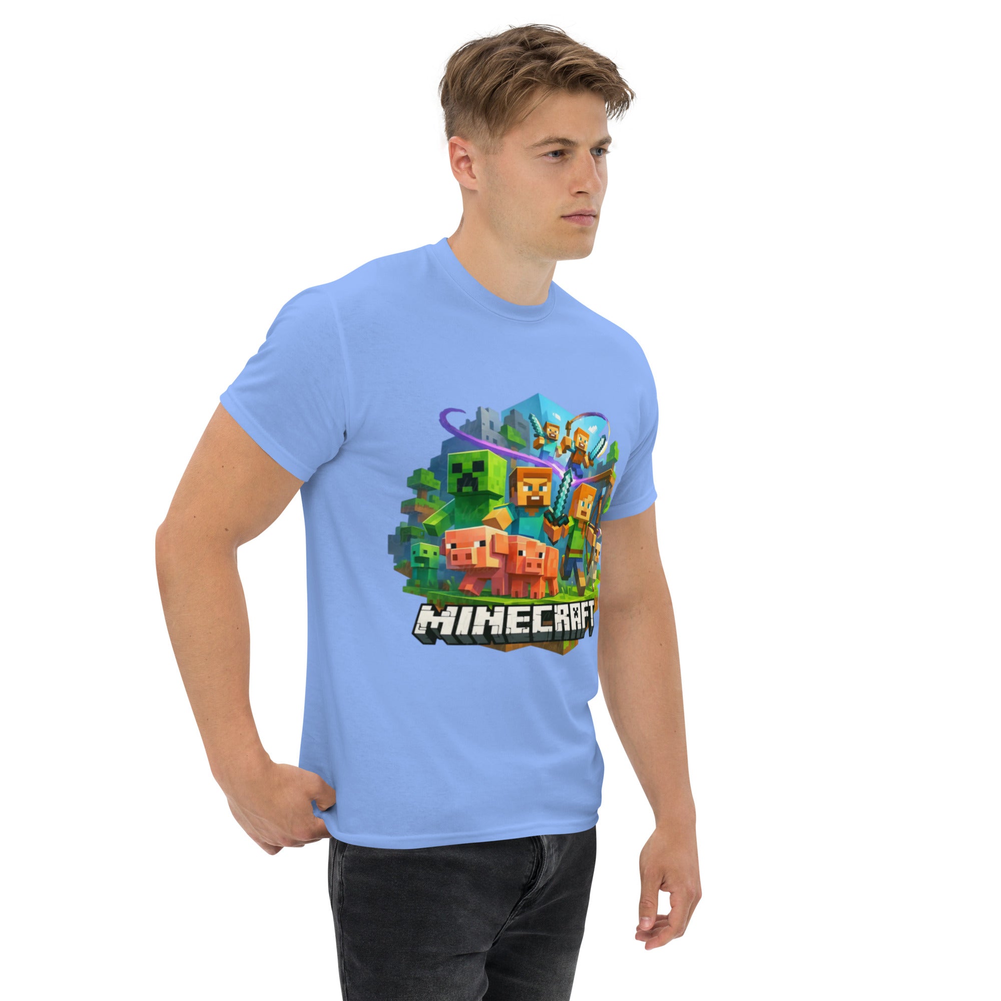 T-Shirt Unisex Stampata 100% Cotone – Confortevole – Design Minecraft-Biiply