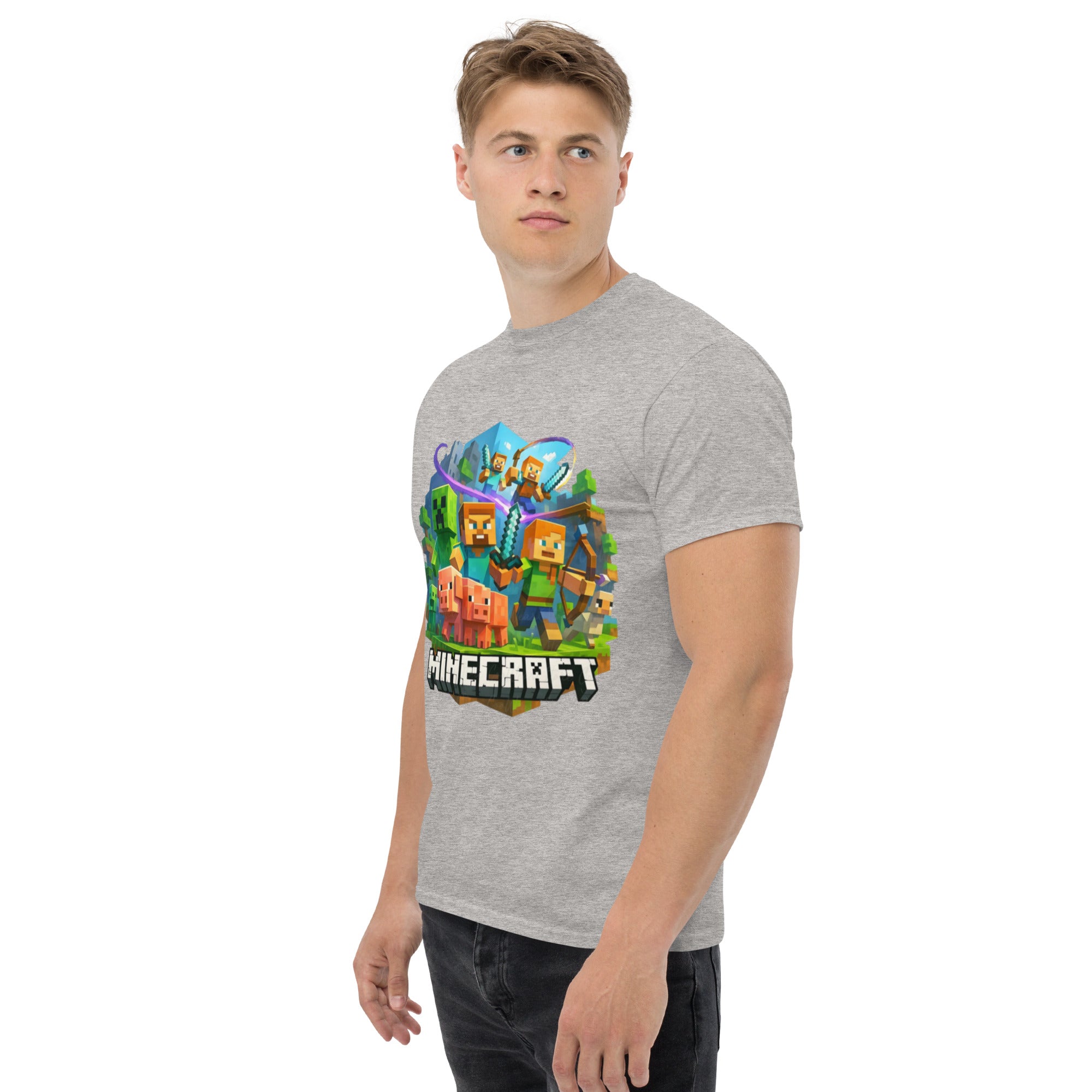 T-Shirt Unisex Stampata 100% Cotone – Confortevole – Design Minecraft-Biiply