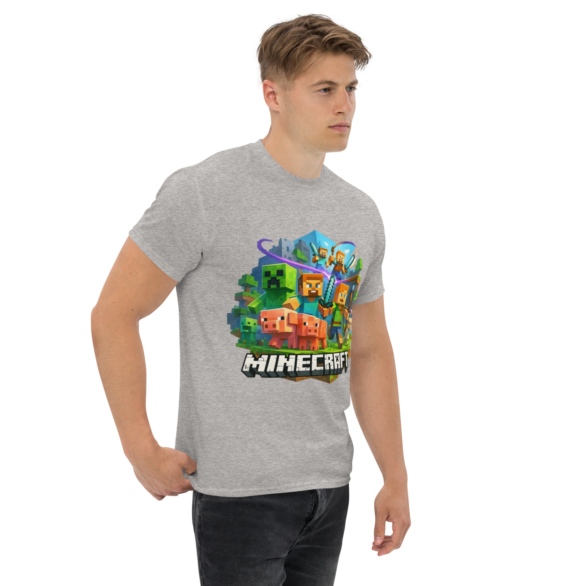 T-Shirt Unisex Stampata 100% Cotone – Confortevole – Design Minecraft-Biiply