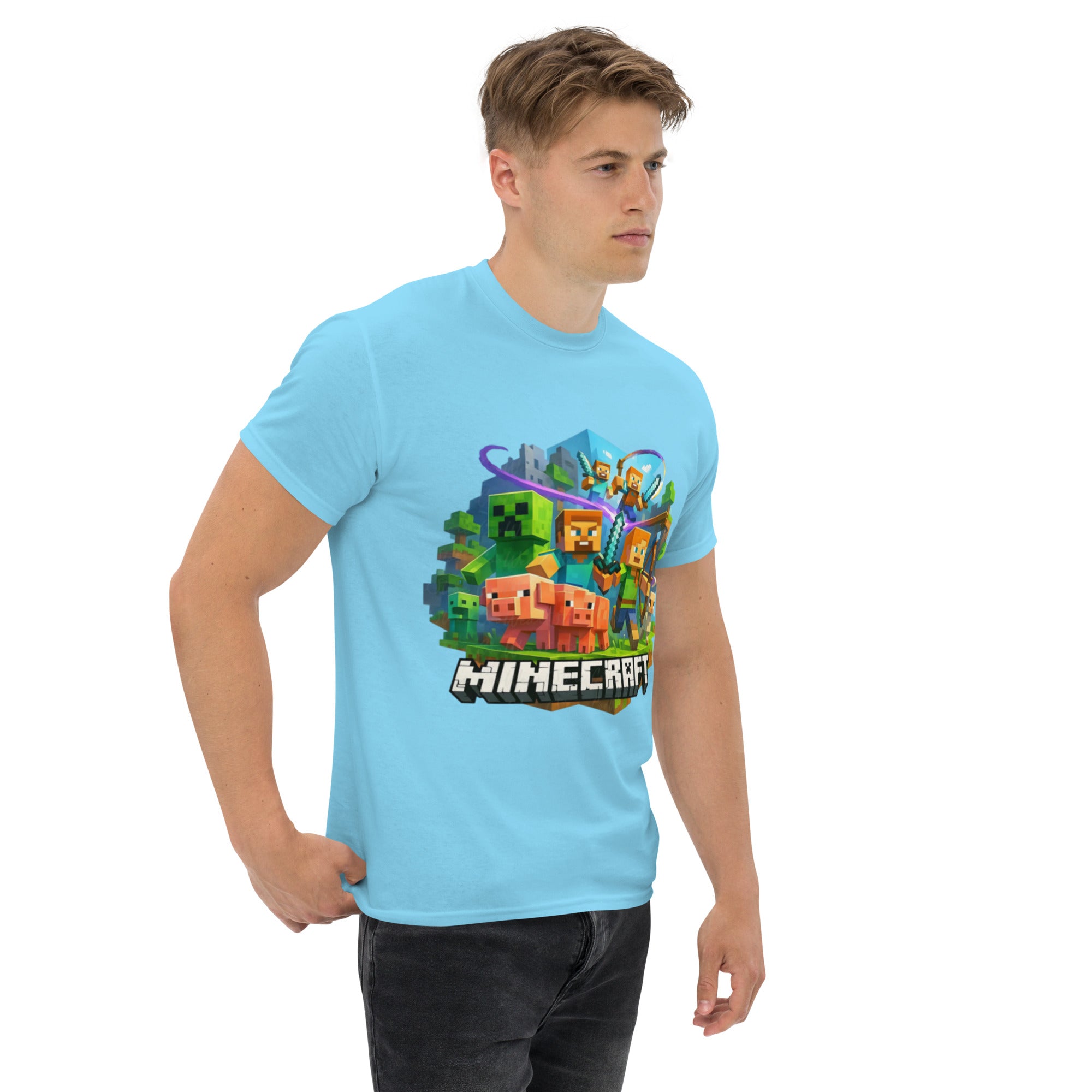 T-Shirt Unisex Stampata 100% Cotone – Confortevole – Design Minecraft-Biiply