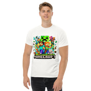T-Shirt Unisex Stampata 100% Cotone – Confortevole – Design Minecraft game-Biiply