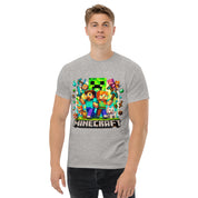 T-Shirt Unisex Stampata 100% Cotone – Confortevole – Design Minecraft game-Biiply