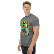 T-Shirt Unisex Stampata 100% Cotone – Confortevole – Design Minecraft game-Biiply
