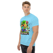T-Shirt Unisex Stampata 100% Cotone – Confortevole – Design Minecraft game-Biiply