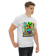 T-Shirt Unisex Stampata 100% Cotone – Confortevole – Design Minecraft game-Biiply