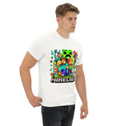T-Shirt Unisex Stampata 100% Cotone – Confortevole – Design Minecraft game-Biiply