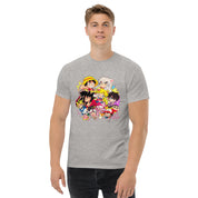 T-Shirt Unisex Stampata 100% Cotone – Confortevole – Design Multi Eroi anime-Biiply