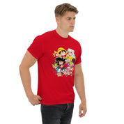 T-Shirt Unisex Stampata 100% Cotone – Confortevole – Design Multi Eroi anime-Biiply