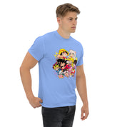 T-Shirt Unisex Stampata 100% Cotone – Confortevole – Design Multi Eroi anime-Biiply