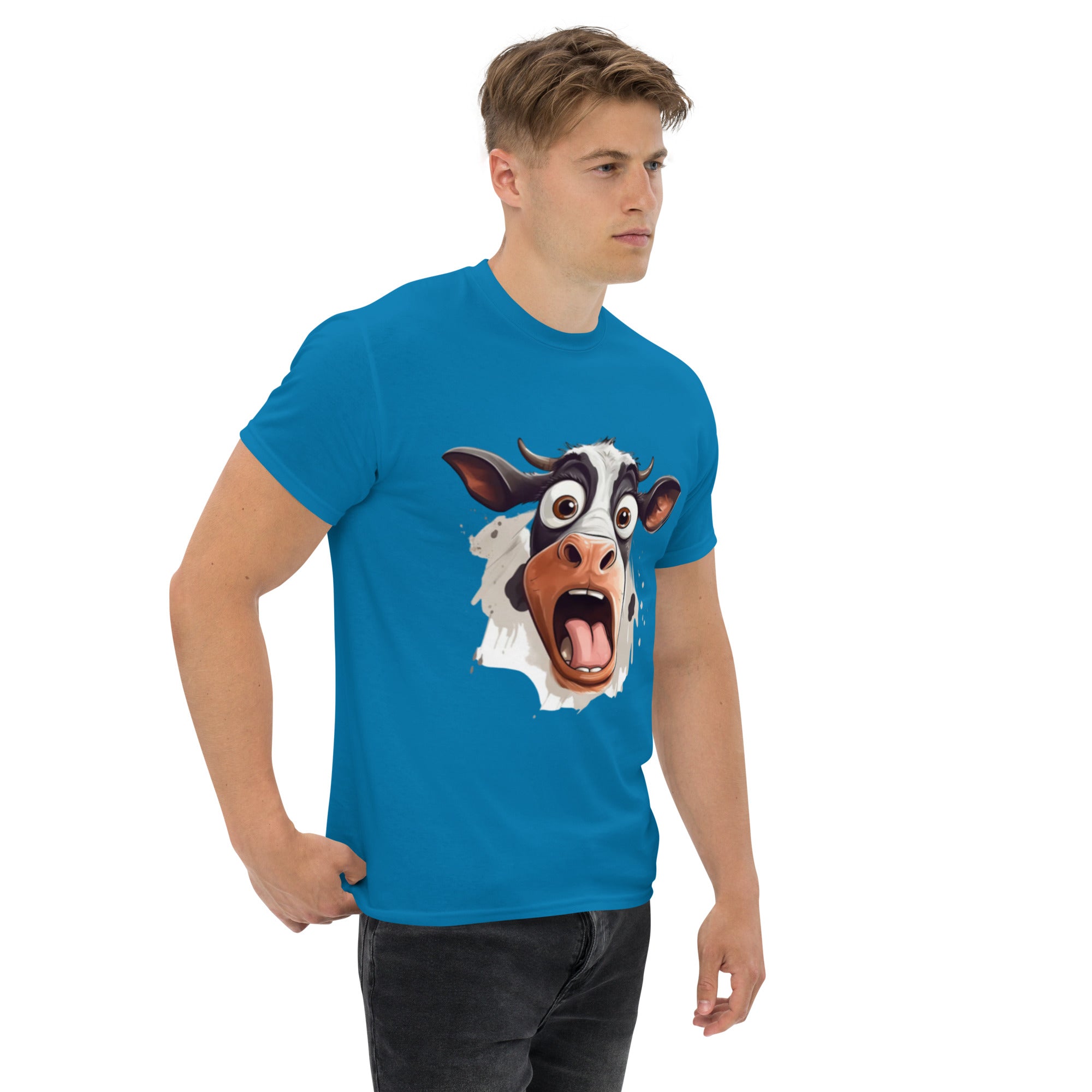 T-Shirt Unisex Stampata 100% Cotone – Confortevole – Design Muuh Shock-Biiply