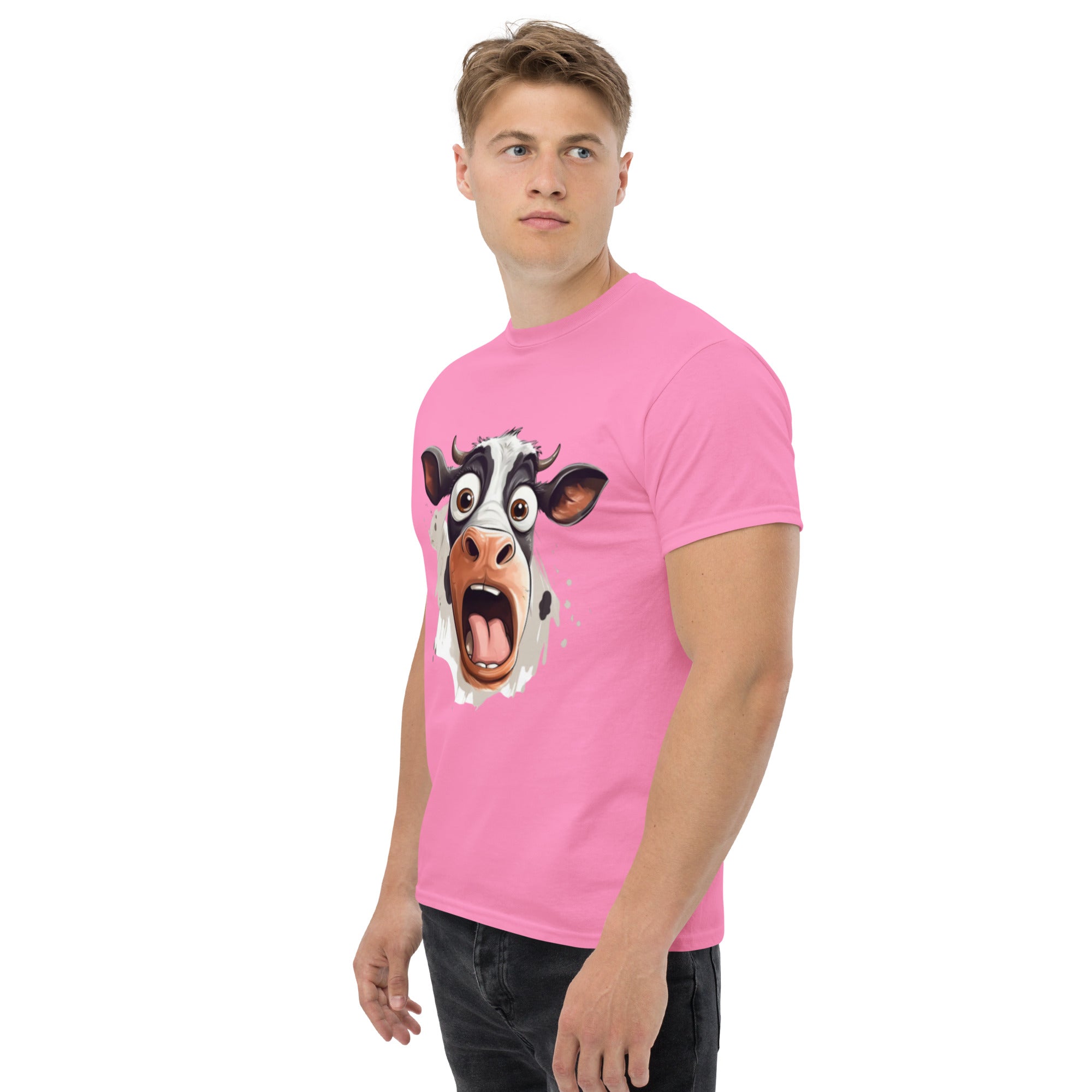 T-Shirt Unisex Stampata 100% Cotone – Confortevole – Design Muuh Shock-Biiply