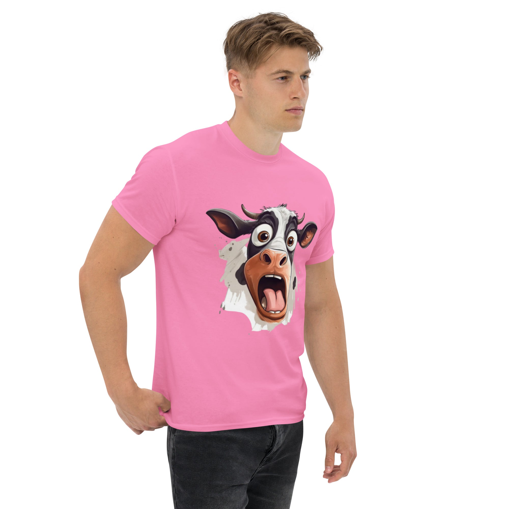T-Shirt Unisex Stampata 100% Cotone – Confortevole – Design Muuh Shock-Biiply