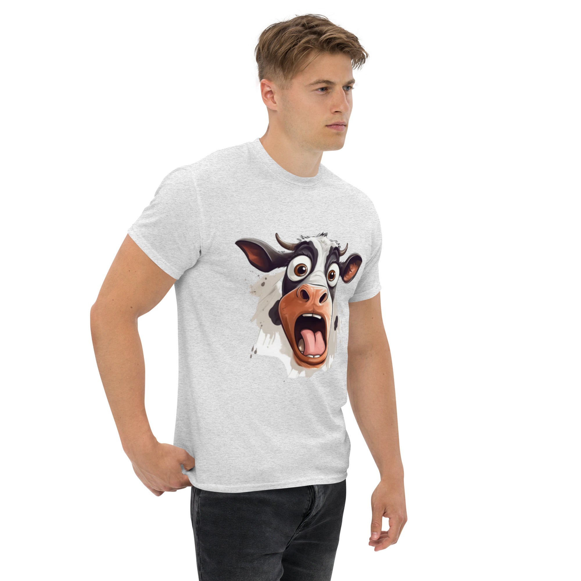 T-Shirt Unisex Stampata 100% Cotone – Confortevole – Design Muuh Shock-Biiply