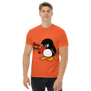 T-Shirt Unisex Stampata 100% Cotone – Confortevole – Design Pinguino Arrabbiato Beep Beep-Biiply