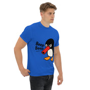 T-Shirt Unisex Stampata 100% Cotone – Confortevole – Design Pinguino Arrabbiato Beep Beep-Biiply