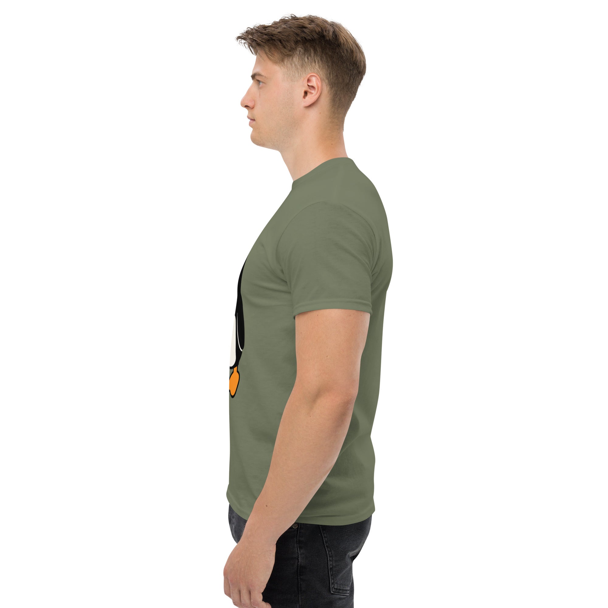 T-Shirt Unisex Stampata 100% Cotone – Confortevole – Design Pinguino Arrabbiato Beep Beep-Biiply