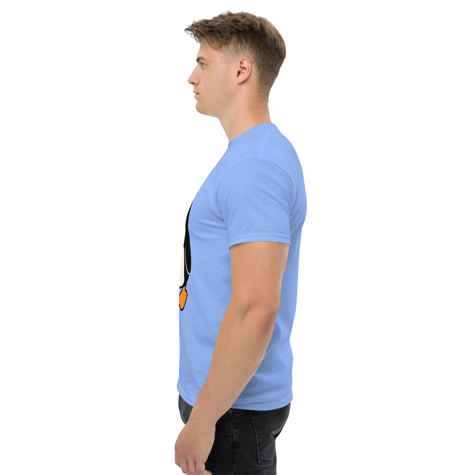 T-Shirt Unisex Stampata 100% Cotone – Confortevole – Design Pinguino Arrabbiato Beep Beep-Biiply
