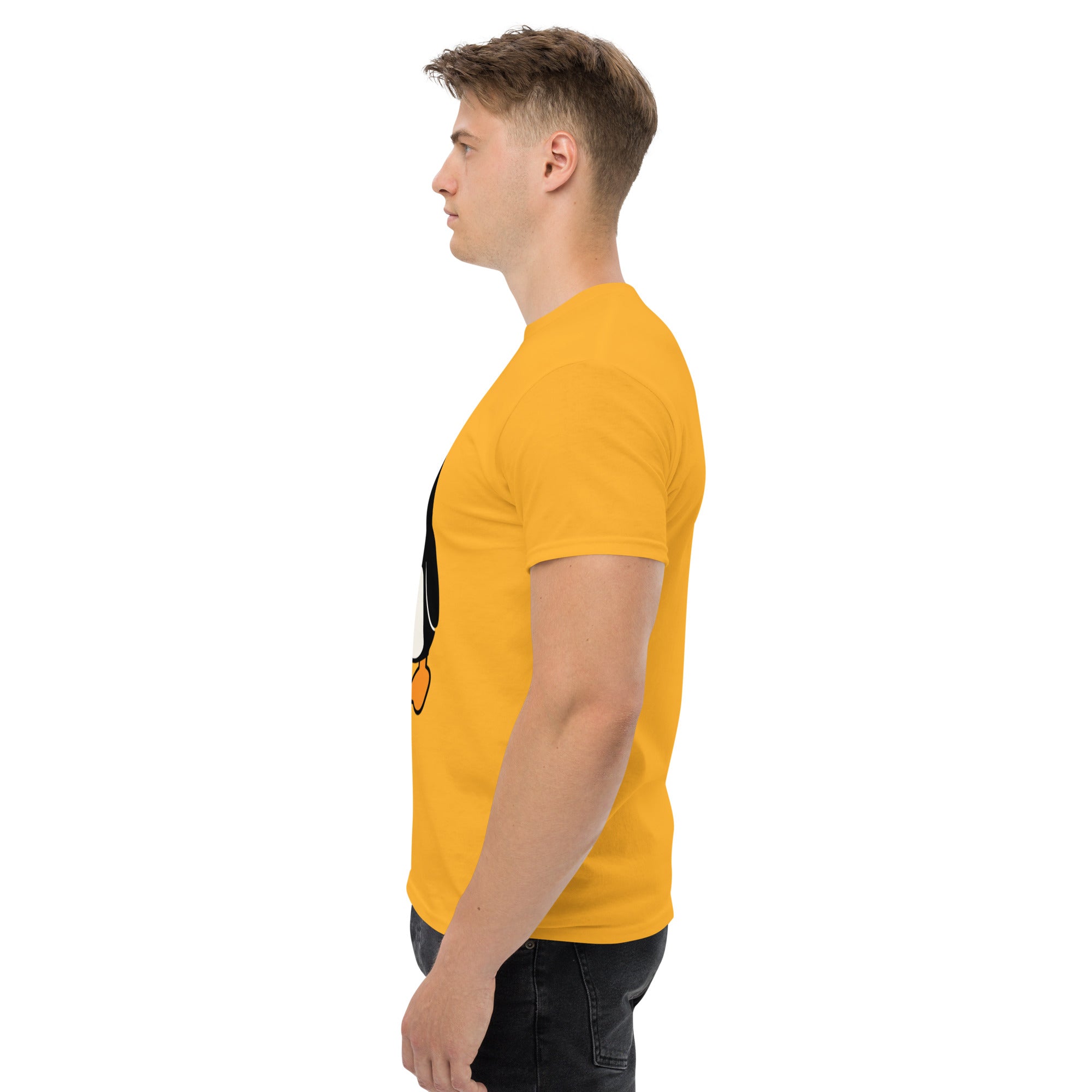 T-Shirt Unisex Stampata 100% Cotone – Confortevole – Design Pinguino Arrabbiato Beep Beep-Biiply