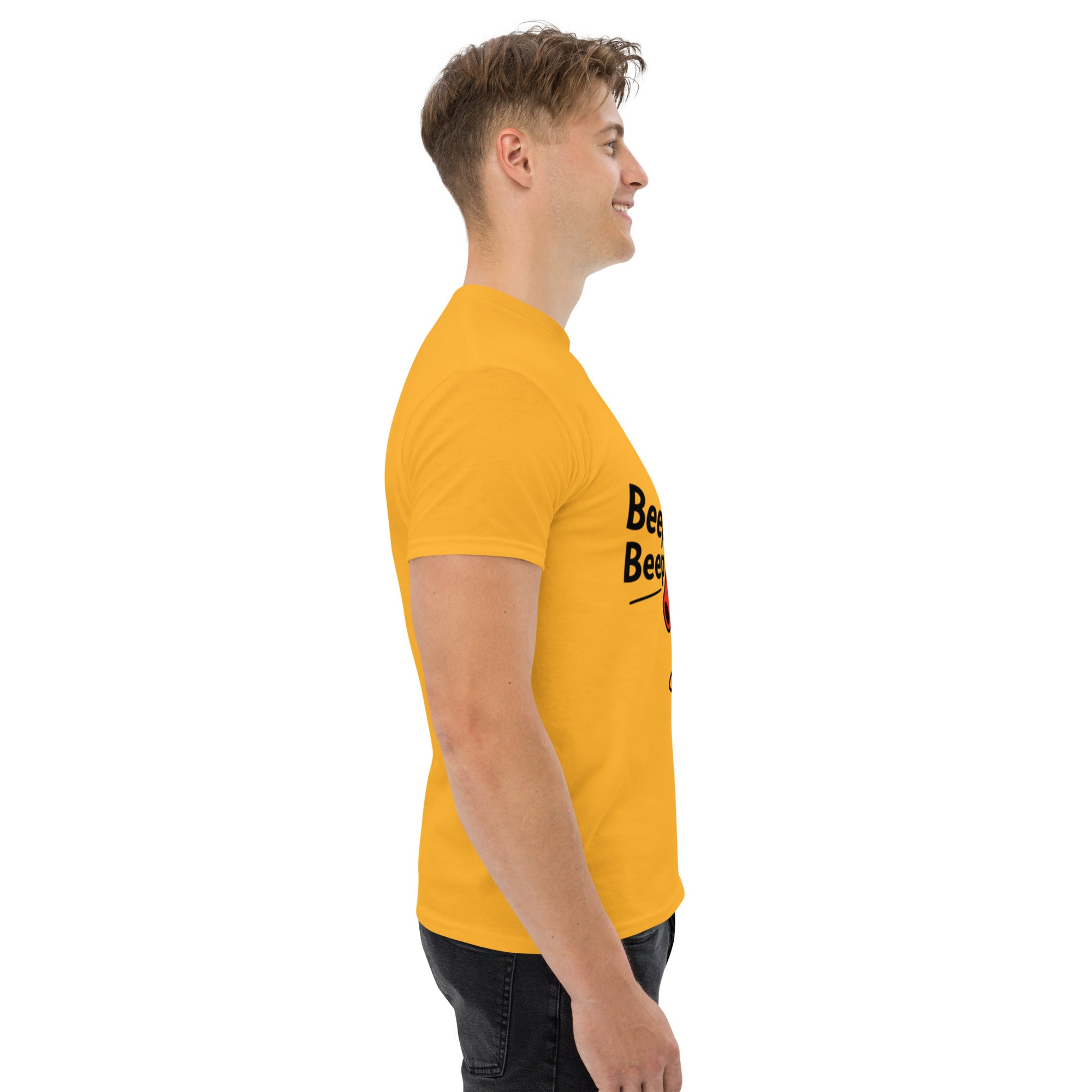 T-Shirt Unisex Stampata 100% Cotone – Confortevole – Design Pinguino Arrabbiato Beep Beep-Biiply