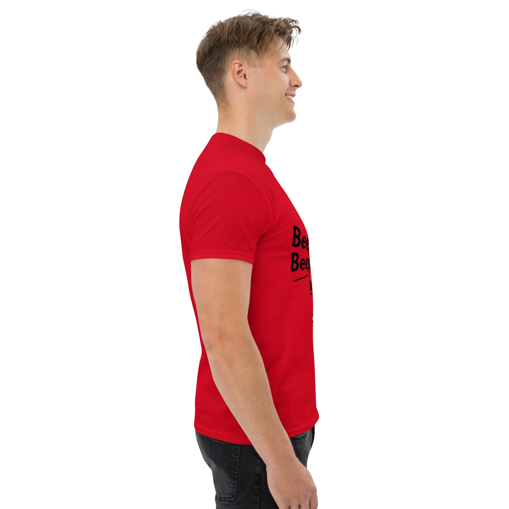T-Shirt Unisex Stampata 100% Cotone – Confortevole – Design Pinguino Arrabbiato Beep Beep-Biiply