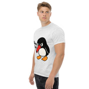 T-Shirt Unisex Stampata 100% Cotone – Confortevole – Design Pinguino Arrabbiato Beep Beep-Biiply