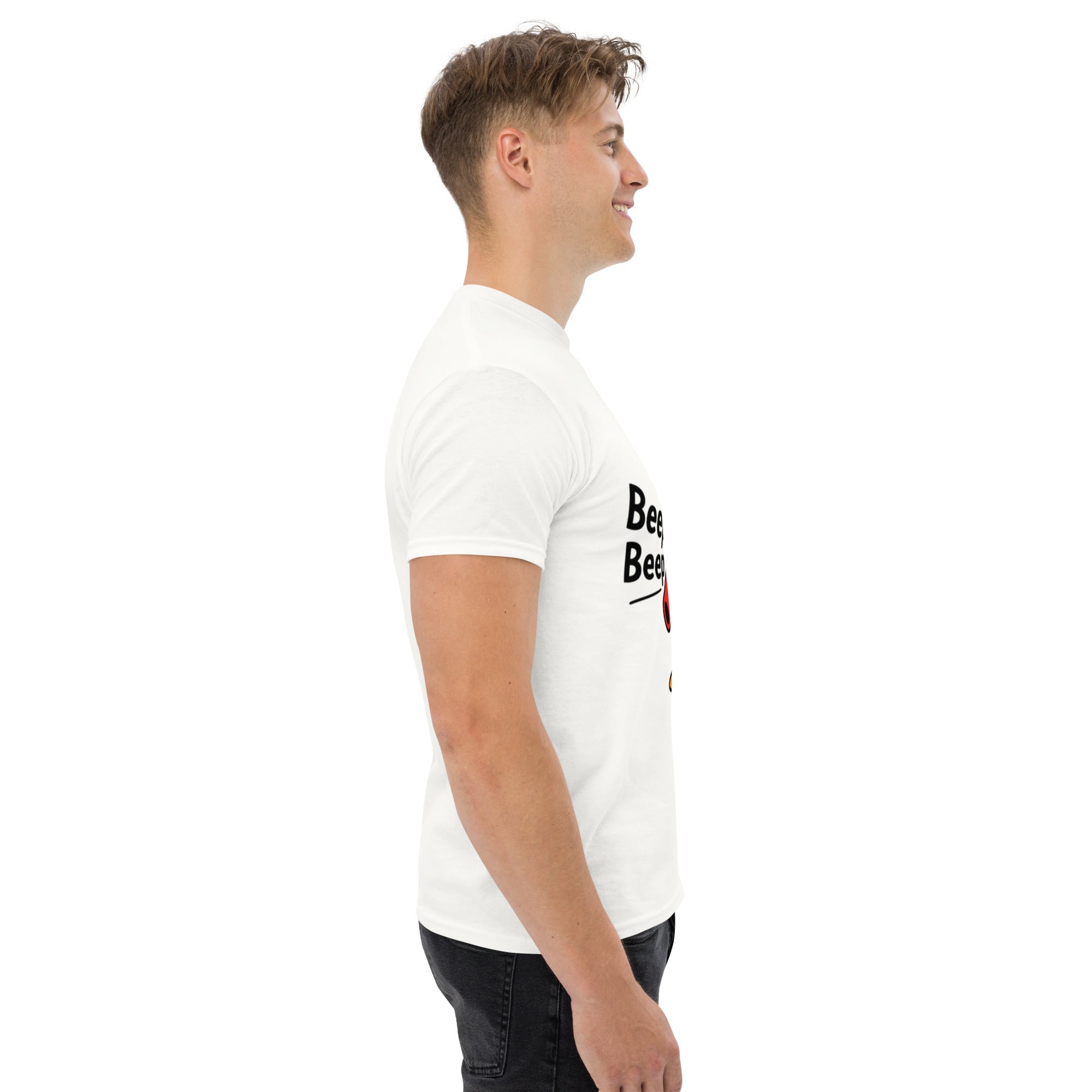 T-Shirt Unisex Stampata 100% Cotone – Confortevole – Design Pinguino Arrabbiato Beep Beep-Biiply